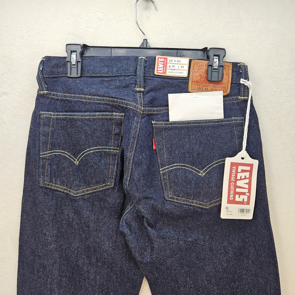 LEVI'S VINTAGE MEN'S 30X34 1954 501Z XX ORIGINAL FIT DOUBLE NEEDLE MADE IN JAPAN
