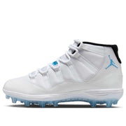 AIR JORDAN MEN'S 9 JORDAN 11 MID TD WHITE BLUE BLACK FOOTBALL CLEATS HM7324-104