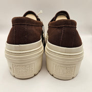 CONVERSE WOMEN'S 11 ALL STAR LUGGED HEEL LOAFER PLATFORM BROWN SUEDE A15552C