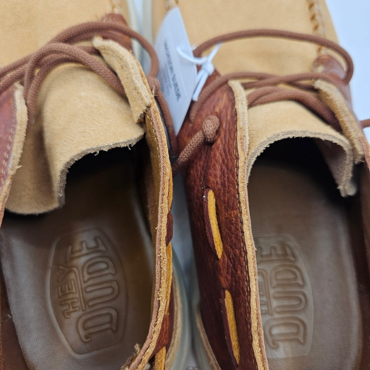HEY DUDE MEN'S 11 JACKSON SUEDE CHESTNUT MID TOP NWOB