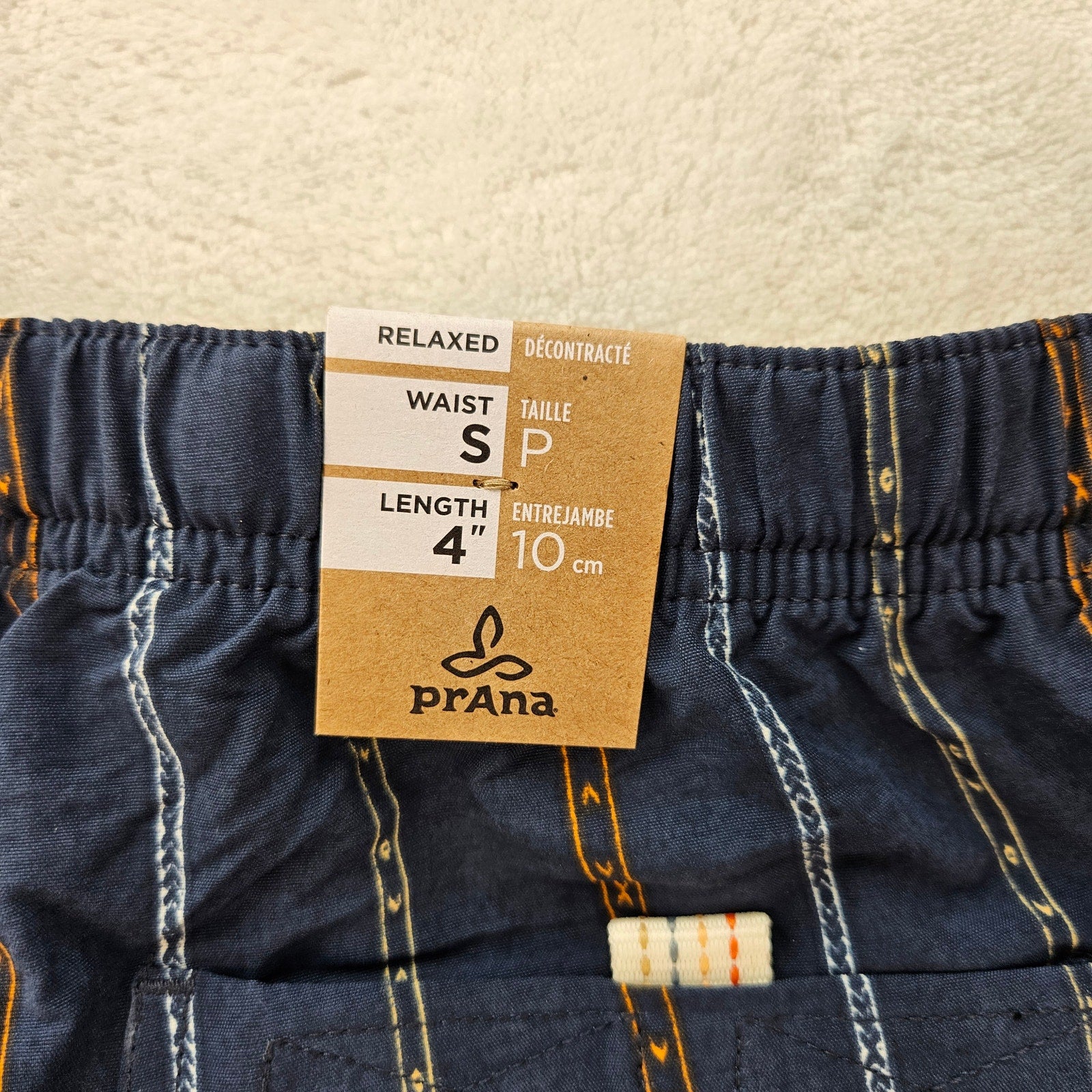 PRANA WOMEN'S MEDIUM INDIO HERITAGE SHORT CARGO STYLE STORMY NIGHT NWT