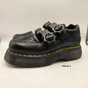 DR MARTENS WOMEN'S 6 WEDNESDAY ADAMS BUZZ MARY JANE BLACK PLATFORM SHOES BLACK