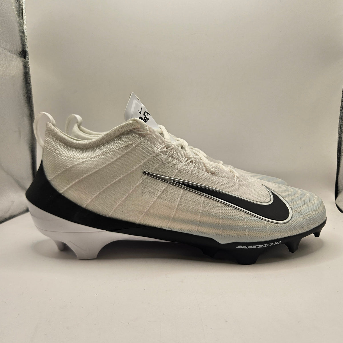 NIKE MEN'S 12 WIDE AIR VAPOR ELITE 1 FOOTBALL CLEATS WHITE BLACK HV2724-100 NWOB