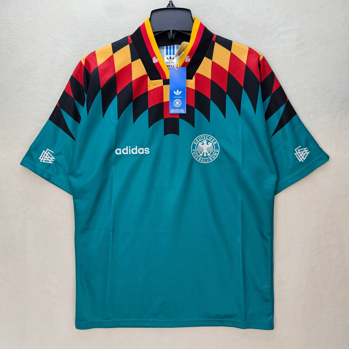 ADIDAS MEN'S SMALL GERMANY 1994 FIFA AWAY SOCCER JERSEY JZ6941 GREEN