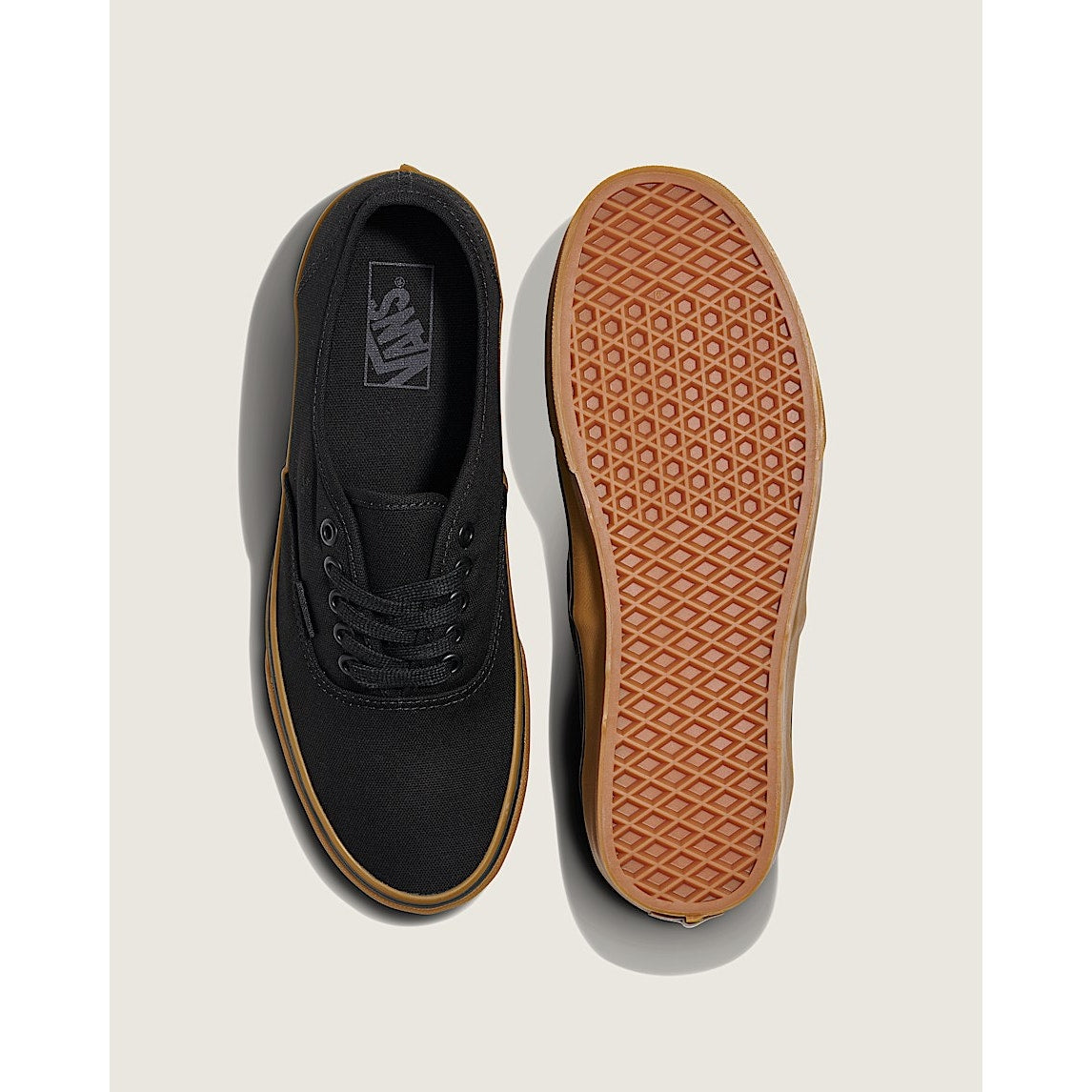 VANS MEN'S 10 AUTHENTIC BLACK RUBBER LOW TOP SNEAKER NIB VN000TSVBXH