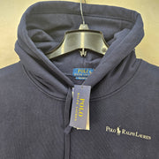 POLO RALPH LAUREN MEN'S XL NAVY BLUE TERRY CLOTH HEAVY DUTY PULLOVER HOODIE NWT