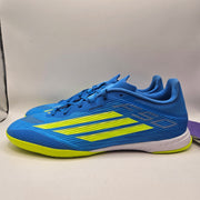ADIDAS MEN'S 11.5 F50 LEAGUE INDOOR SOCCER SHOES BLUE NEON YELLOW NWOB JR8973