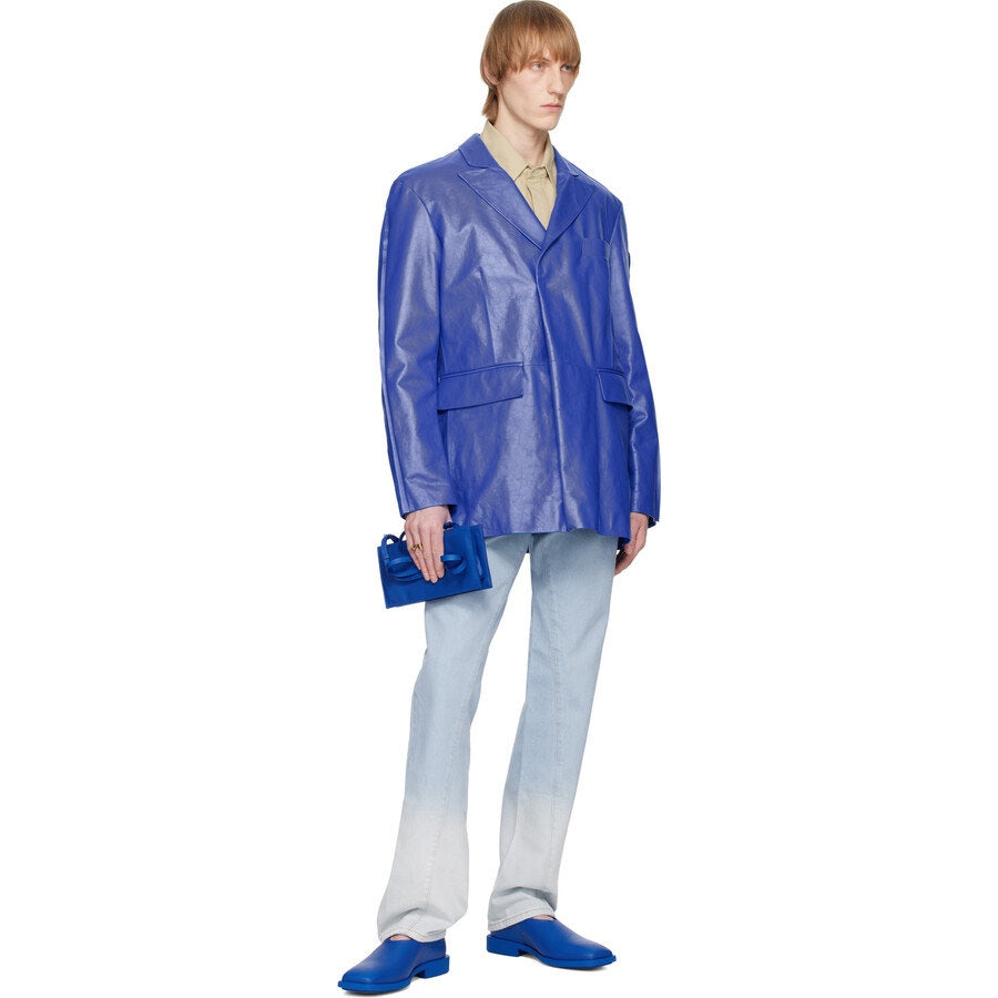 ECCO KOLLECTIVE X BIANCA SAUNDERS 43 ED MAGGOTY LOAFER BLUE NIB $535 39001491085