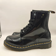 DR MARTENS WOMEN'S 6 1460 W BLACK PATENT LEATHER COMBAT BOOTS NWOB
