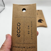 LOT OF 3 - ECCO PREMIUM LACES 80CM COFFEE ROUND NIB 1X3 PAIR