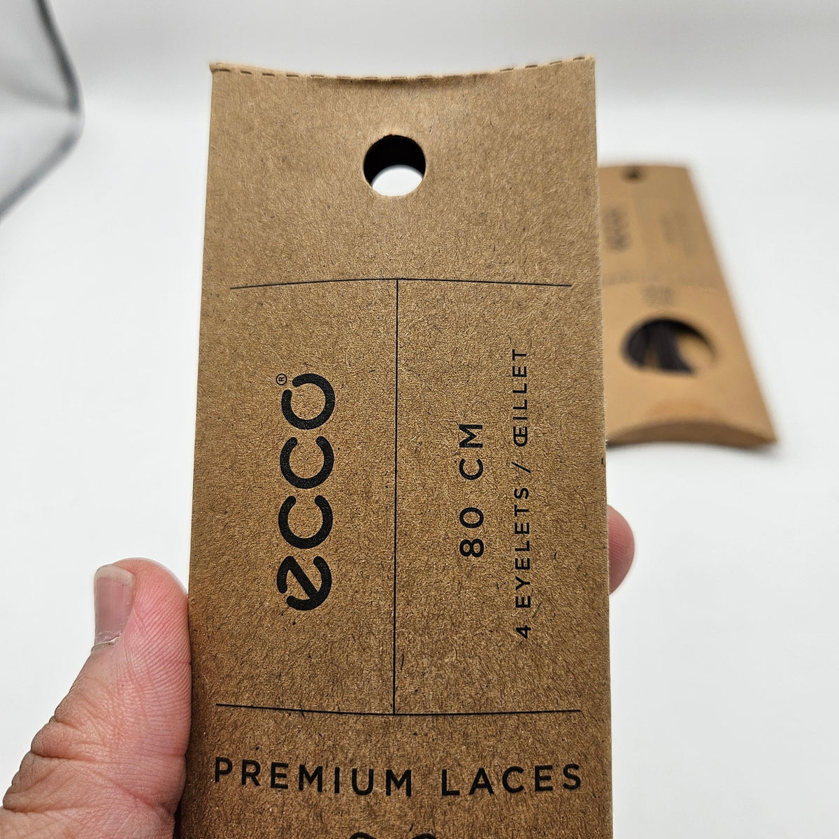 LOT OF 3 - ECCO PREMIUM LACES 80CM COFFEE ROUND NIB 1X3 PAIR