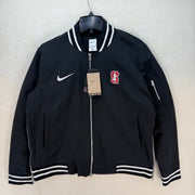 NIKE X STANFORD WOMEN'S LARGE FOOTBALL JACKET QUILTED FLEECE BLACK