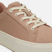 TIMBERLAND WOMEN'S 9 LAUREL COURT LOW LACE SNEAKER LIGHT BEIGE CANVAS NIB