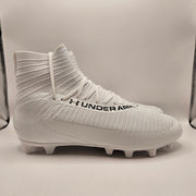 UNDER ARMOUR MEN'S 11.5 BLUR PRO FOOTBALL CLEATS WHITE BLACK 3028000-102