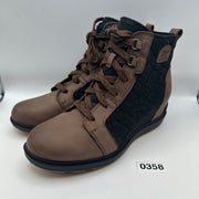 SOREL Women's 11 Evie II Lace Plus WP Tobacco/Black Boots