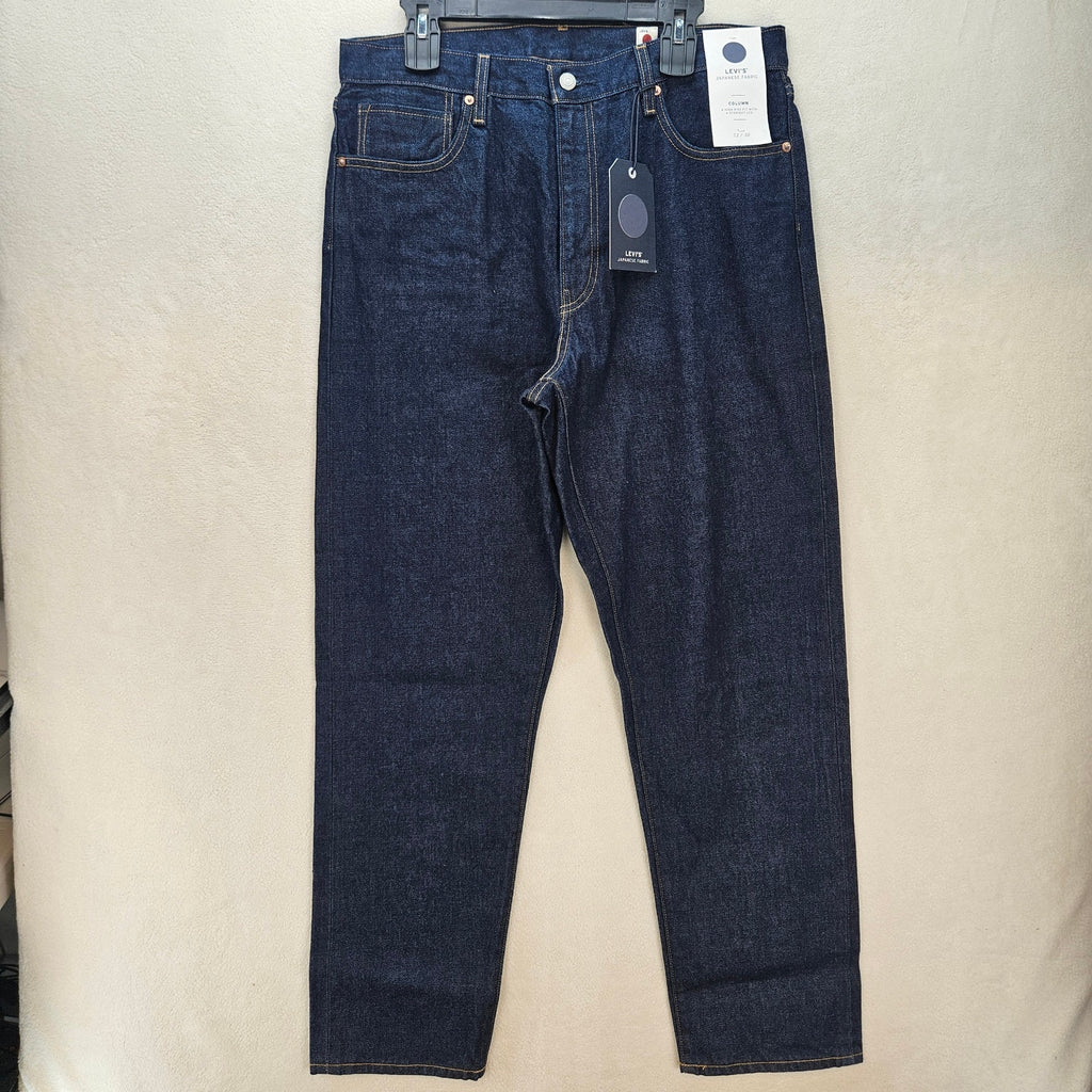 LEVI'S JAPANESE FABRIC WOMEN'S 32X30 BLUE TAB COLUMN JEANS NWT MOJ DARK WASH