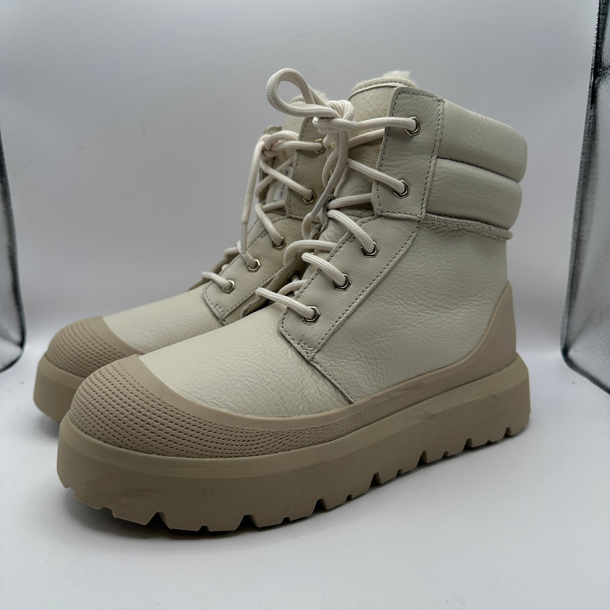 UGG Neumel High Men's 4 Weather Hybrid Leather Boots Birch/White 1158208