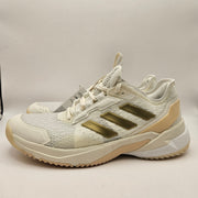 ADIDAS WOMEN'S 8 ADIZERO UBERSONIC 5 TENNIS SHOES WHITE GOLD NWOB
