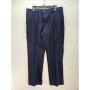 DOCKERS MEN'S 34X29 SIGNATURE LUX COTTON STRETCH KHAKI PANT CREASED NAVY