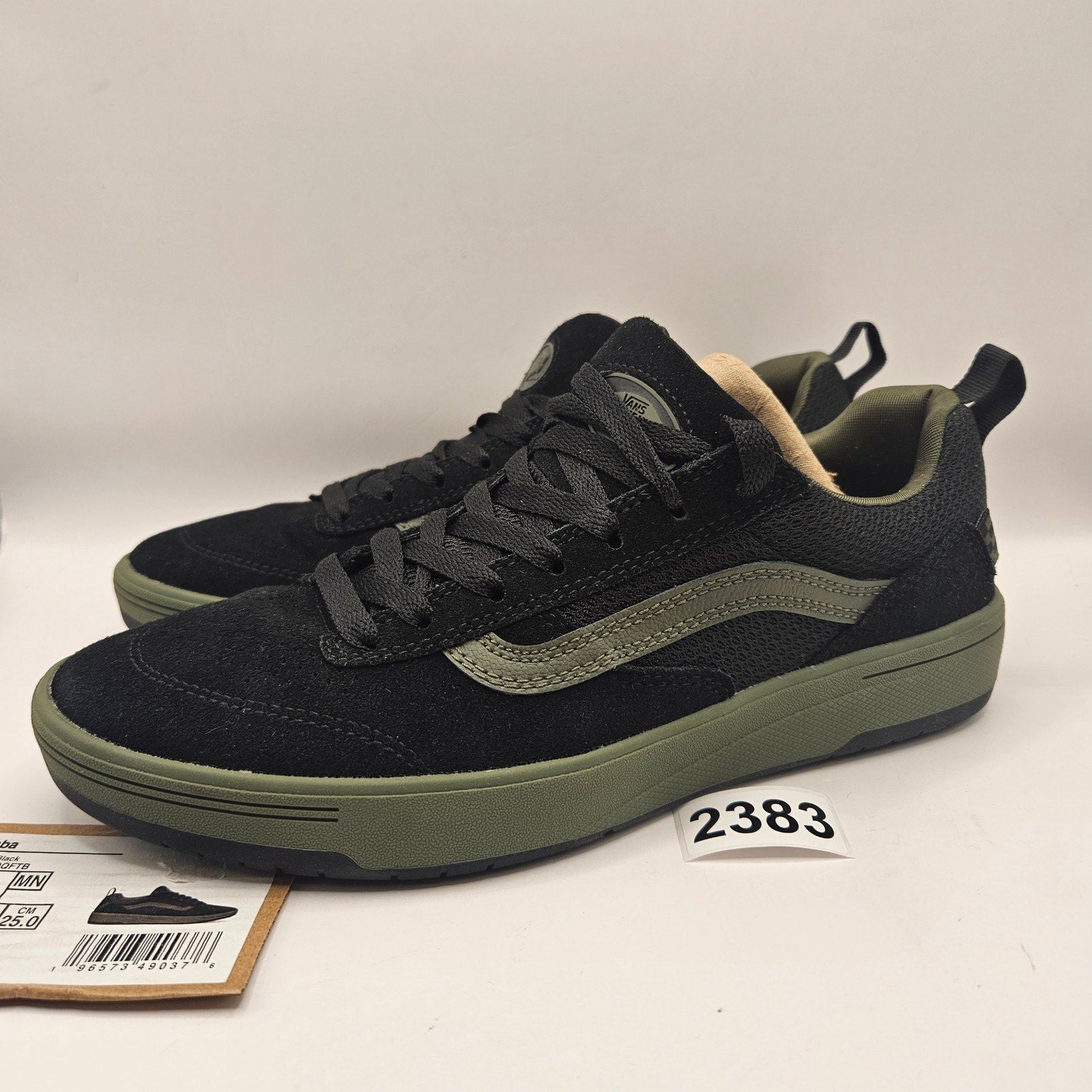 VANS MEN'S 7 ZAHBA SNEAKERS FATIGUE BLACK SKATE SHOES NWOB
