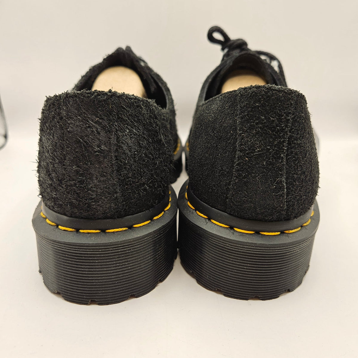 DR MARTENS MEN'S 10 BLACK BEX EXPOSED ST STEEL TOE 1461 OXFORD SHOES SUEDE