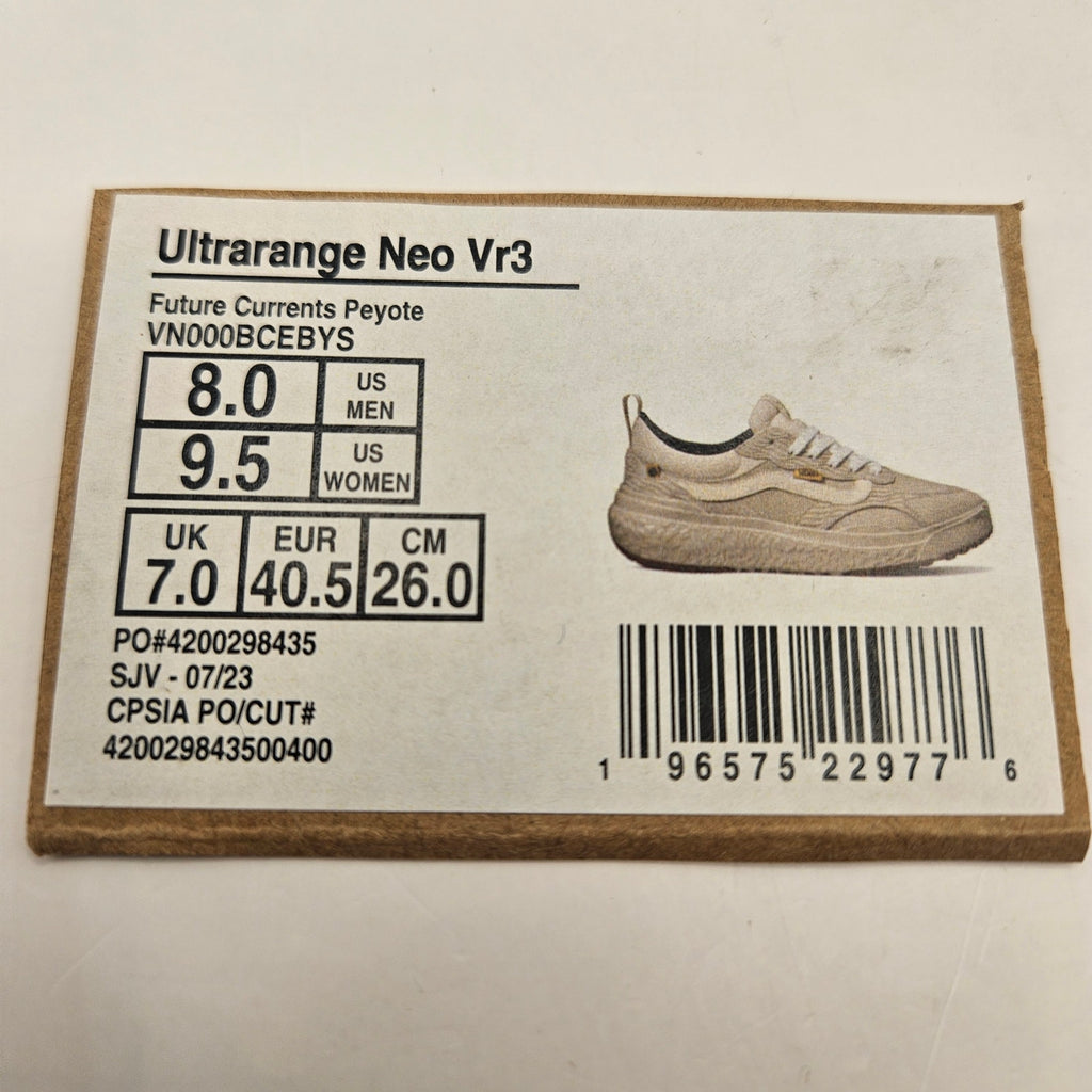 VANS x FUTURE CURRENTS MEN'S 8 ULTRARANGE NEO VR3 SHOES NWOB