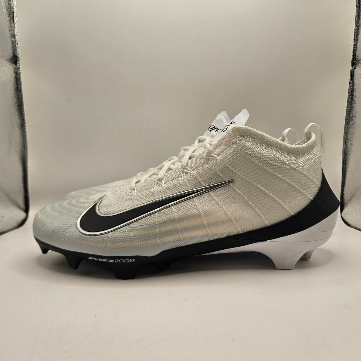 NIKE MEN'S 12 WIDE AIR VAPOR ELITE 1 FOOTBALL CLEATS WHITE BLACK HV2724-100 NWOB