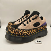 DR MARTENS WOMEN'S 7 BUZZ 5 EYE LEOPARD SUEDE PINK SUEDE PURPLE NWOB