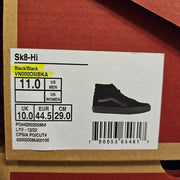 VANS MEN'S 11 SK8-HI TRIPLE BLACK SUEDE HI TOP SNEAKER VN000D5IBKA NIB