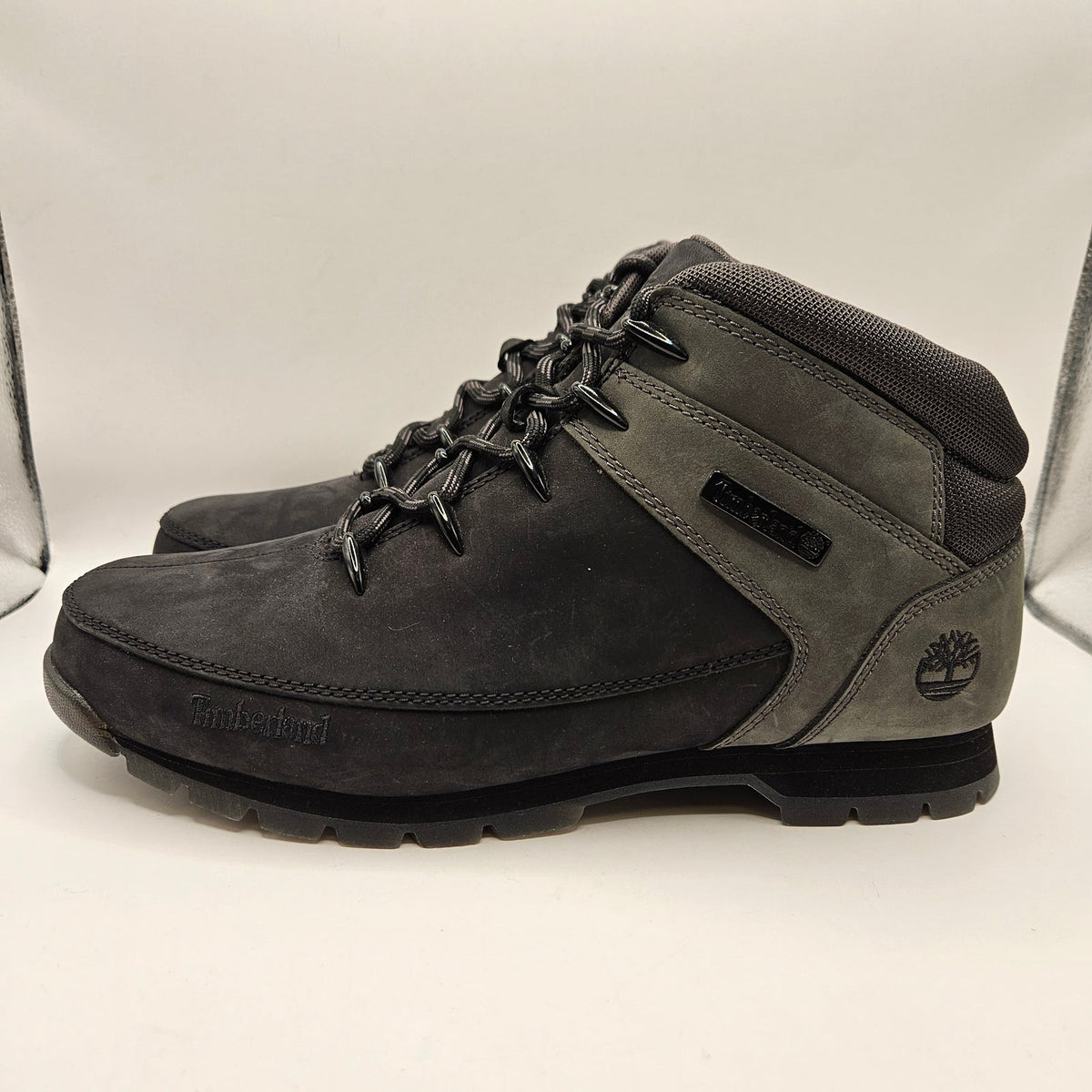 TIMBERLAND MEN'S 11.5 EURO SPRINT MID HIKER BOOTS BLACK GRAY TB0A1KAC015