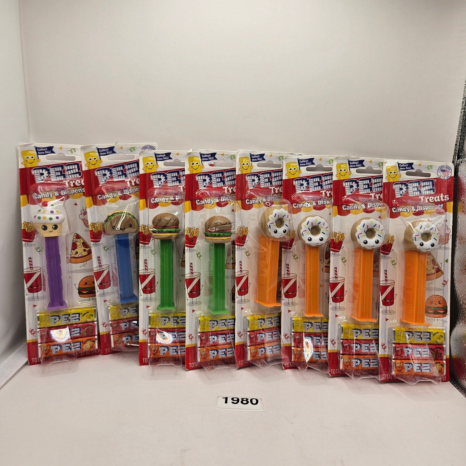 PEZ+CANDY+DISPENSER CUPCAKE/TACO/BURGER/DONUT NEW DECEMBER 2027