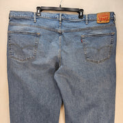 LEVI'S MEN'S 52X34 550 RELAXED FIT CLIF LIGHT WASH JEANS STRETCH NWOT