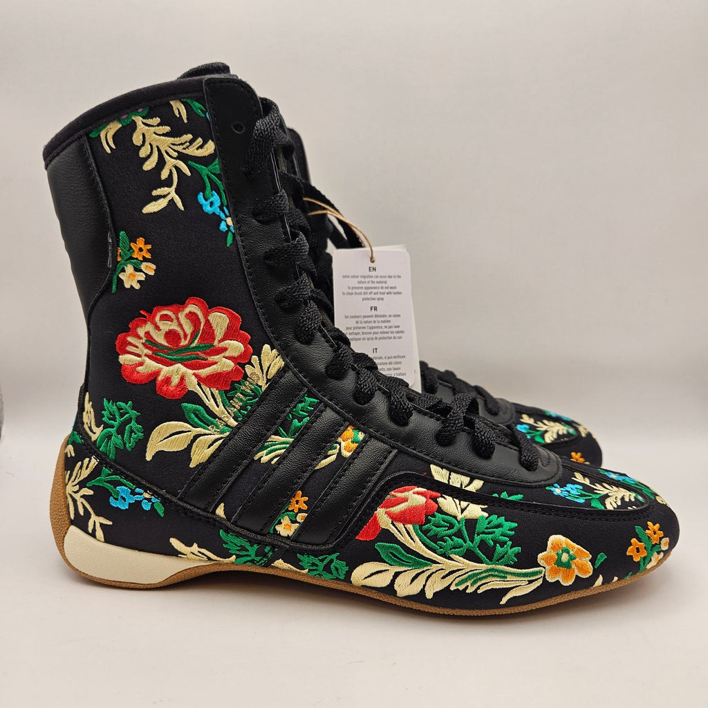 ADIDAS ORIGINALS W6.5 RASANT MID FLORAL EMBROIDERED BOXING BOOTS JR8884 NWOB