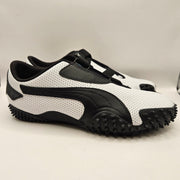 PUMA MOSTRO MEN'S 11 PERFORATED LEATHER PACK SNEAKERS WHITE BLACK 397331-01