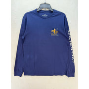 VINEYARD VINES MEN'S SMALL NAUTICAL NAVY FISHERMAN SKELETON LONG SLEEVE TEE