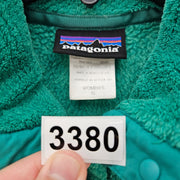 PATAGONIA *HOLES* WOMEN'S XL TEAL SYNCHILLA SNAP-T PULLOVER FLEECE JACKET GREEN