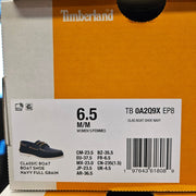 TIMBERLAND WOMEN'S 6.5 CLASSIC BOAT SHOE NAVY FULL GRAIN NIB TB0A2Q9XEP8