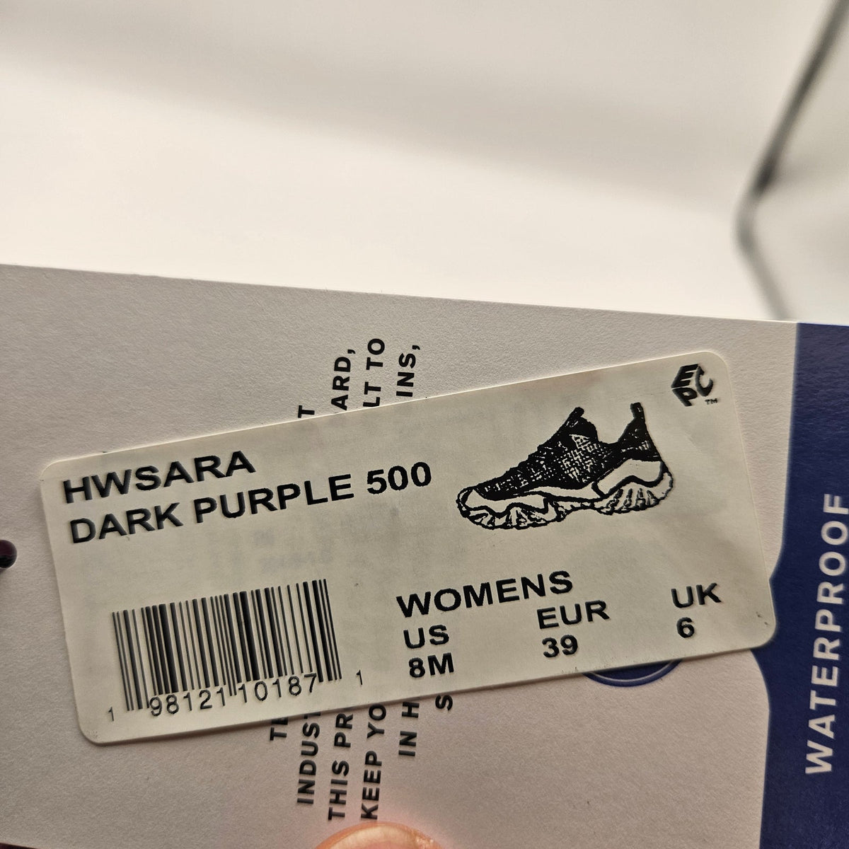 HUNTER WOMEN'S 8 SARA DARK PURPLE 500 HIKING SNEAKER WATERPROOF