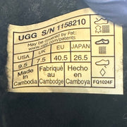 UGG Women's 9.5 TERRETRAIL Cozy Laced up Black SUEDE Sheepskin