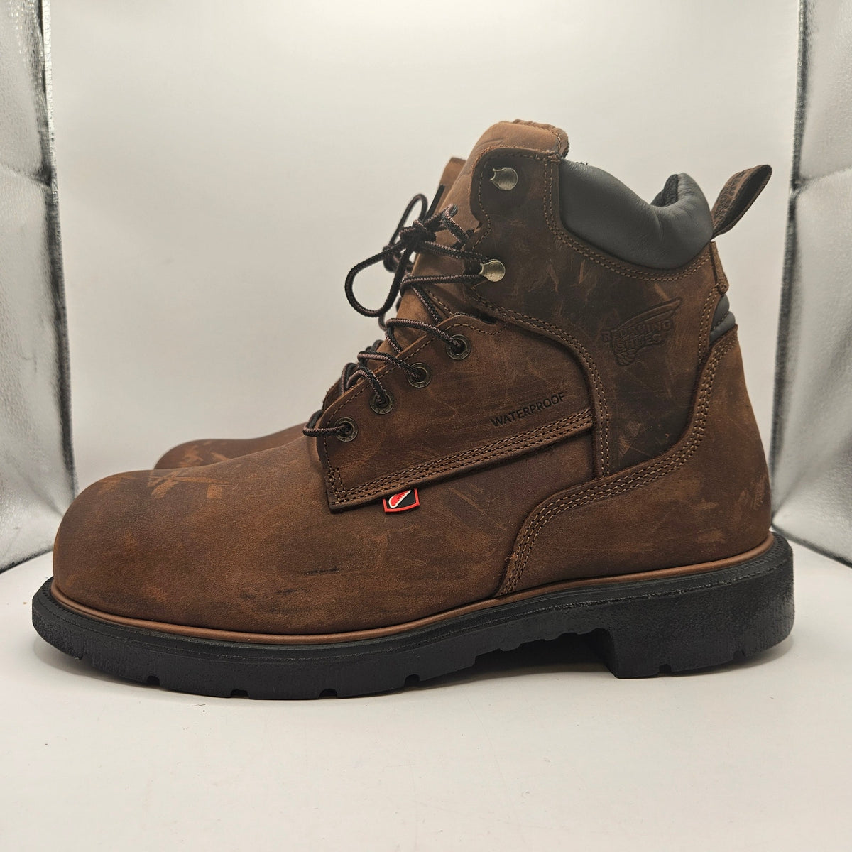 RED WING MEN'S 11 EE WIDE 415 DYNAFORCE 6 IN WP SOFT TOE WORK BOOTS BROWN NWOB
