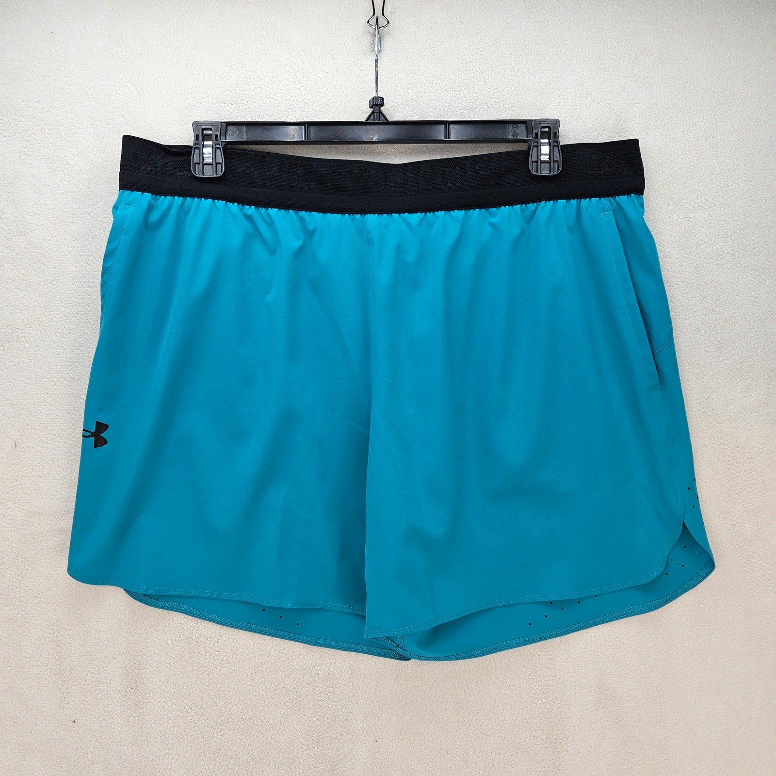 UNDER ARMOUR MEN'S XXL PEAK WOVEN VANISH ELITE 6" ACTIVE SHORTS TURQUOISE NWT