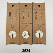 LOT OF 3 - ECCO PREMIUM LACES 150CM WHITE ROUND NIB 1X3 PAIRS