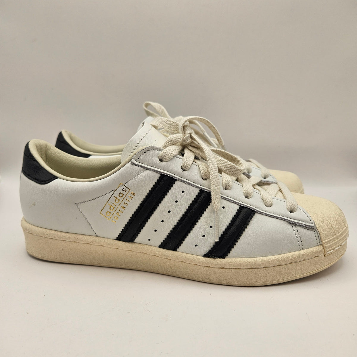 ADIDAS ORIGINAL MEN'S 6.5 VINTAGE SUPERSTAR WHITE BLACK CREAM JQ3254