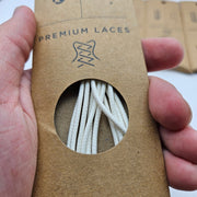 LOT OF 5 - ECCO PREMIUM LACES 80CM WHITE ROUND NIB 1X5 PAIRS