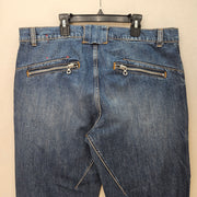 DIESEL MEN'S 34 D-ISMIS-S DARTED DENIM TROUSERS MEDIUM WASH NWT $450