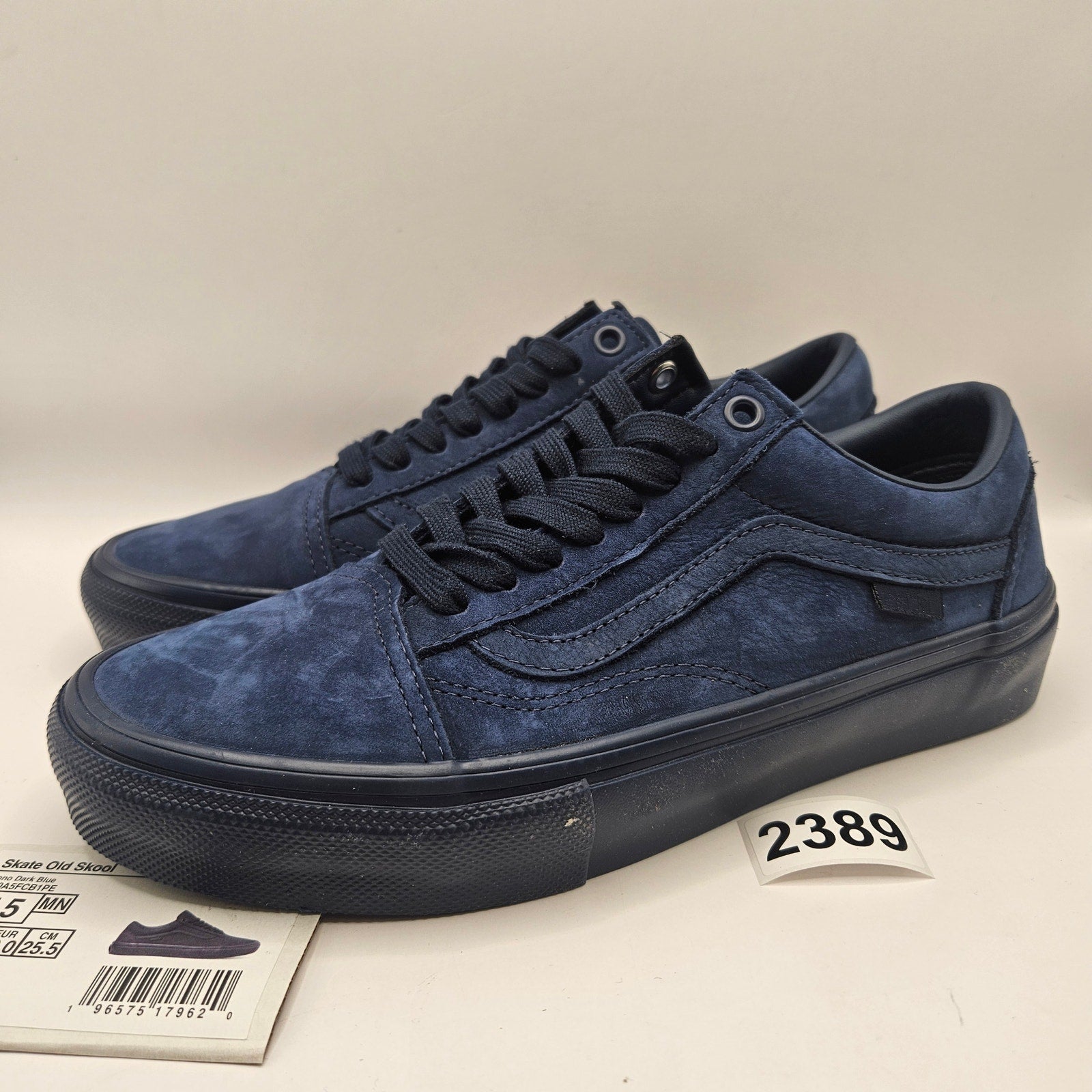 VANS MEN'S 7.5 SKATE OLD SKOOL MONO DARK BLUE NWOB