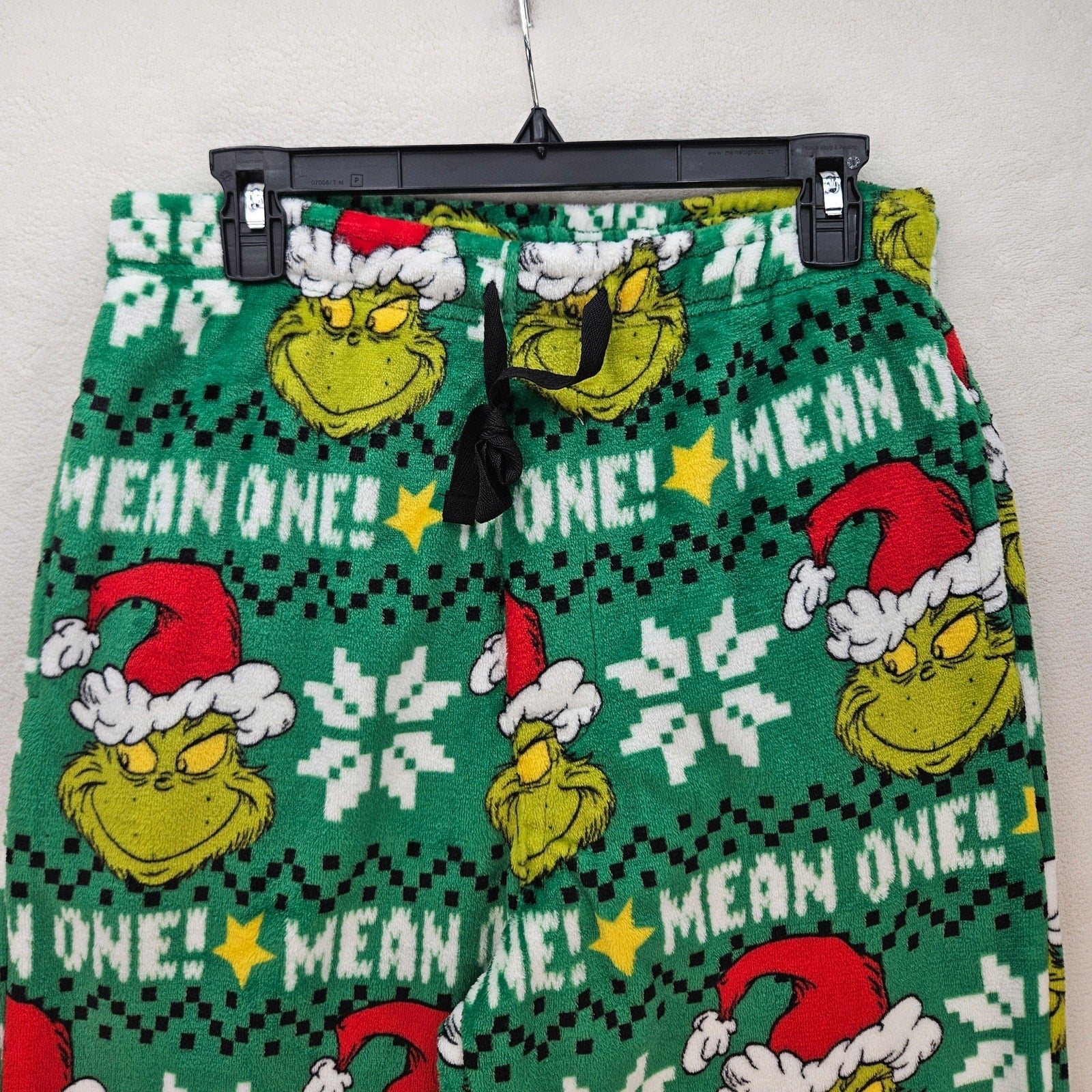 DR SEUSS X GRINCH CHRISTMAS SLEEPWEAR MEDIUM FLEECE PAJAMA PANTS GREEN NWOT