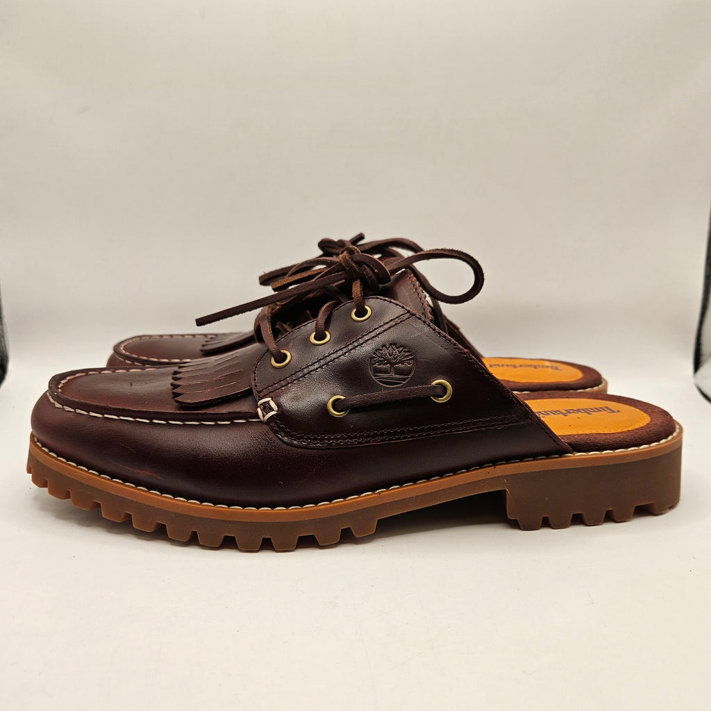 TIMBERLAND WOMEN'S 11 AUTHENTIC MULE BURGUNDY FULL GRAIN NWOB