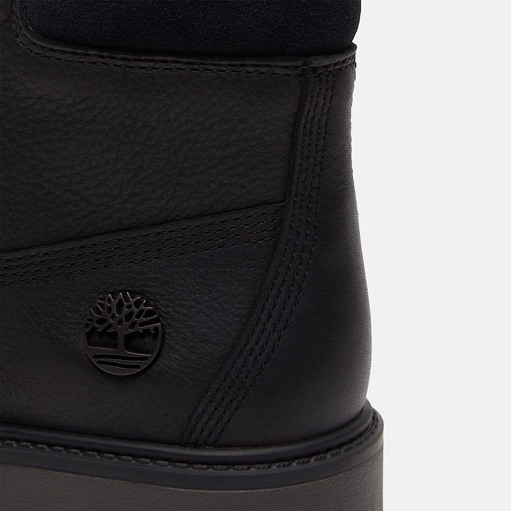 TIMBERLAND WOMEN'S 6 STONE STREET 6 INCH LACE WATERPROOF BLACK FULL GRAIN NIB