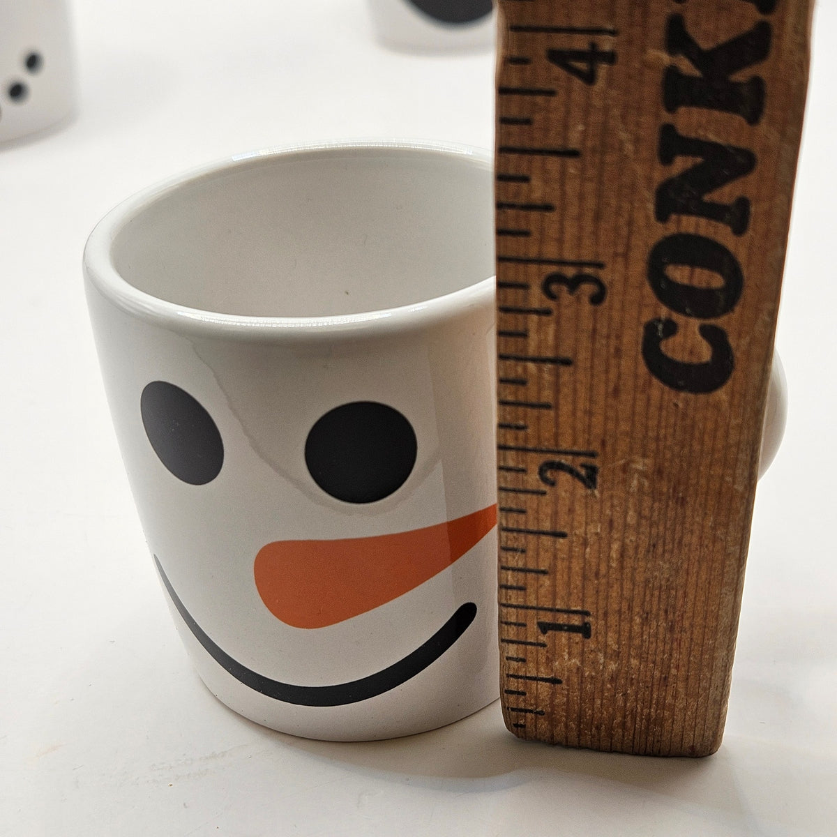 SET OF 4 SNOWMAN FACE CERAMIC MUG WHITE CHRISTMAS HOLIDAY COFFEE CUPS